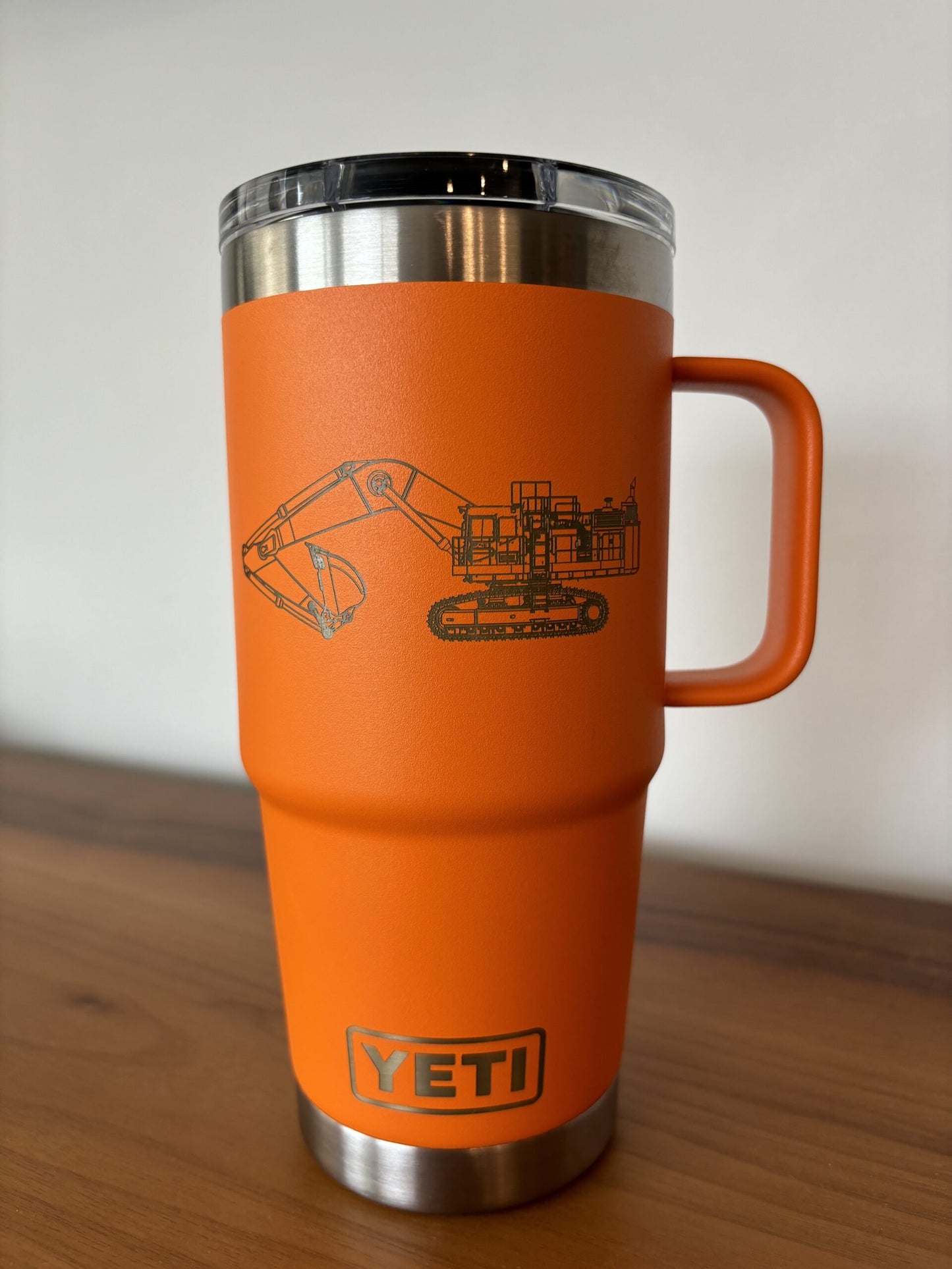 20oz Travel Mug w/ Handle - Orange
