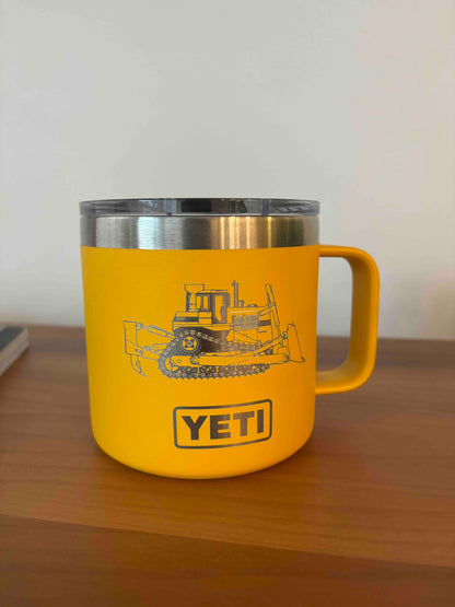 14oz Desktop Mug - Yellow