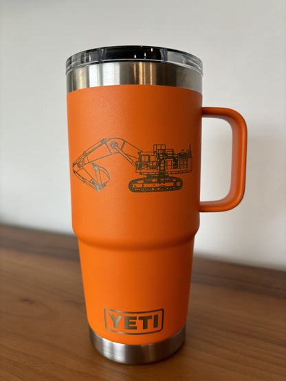 20oz Travel Mug w/ Handle - Orange